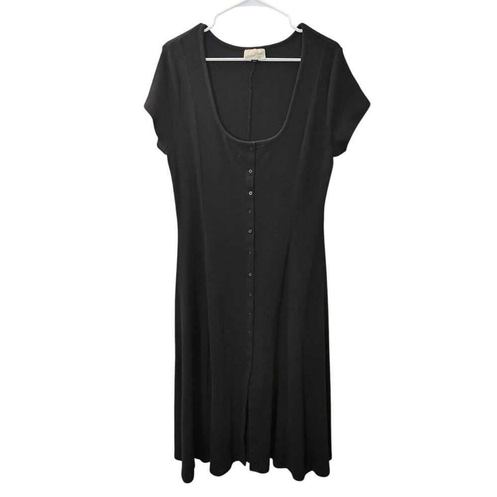 Universal Thread by Target Navy Blue Scoop Neck Button Midi Dress Size XL